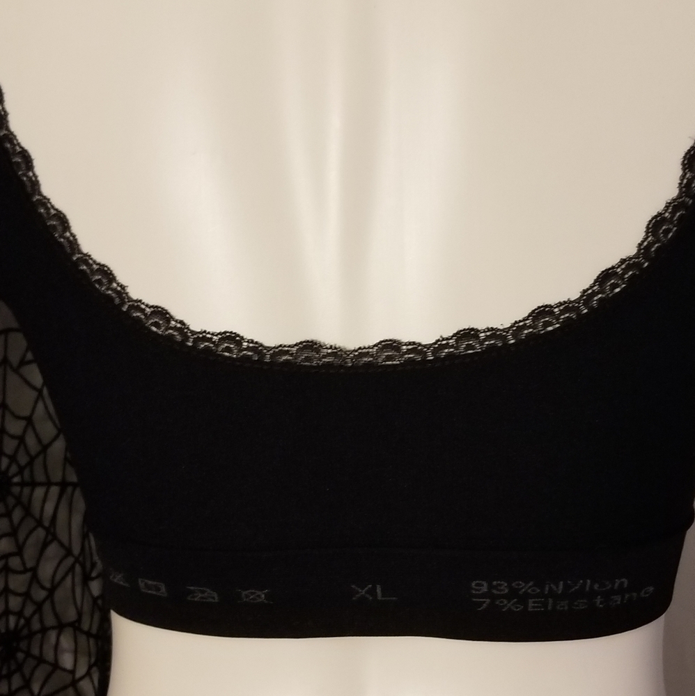 BNWT LOUNGE BRA! REMOVABLE PADDING! BLACK SM/MED - Picture 7 of 9